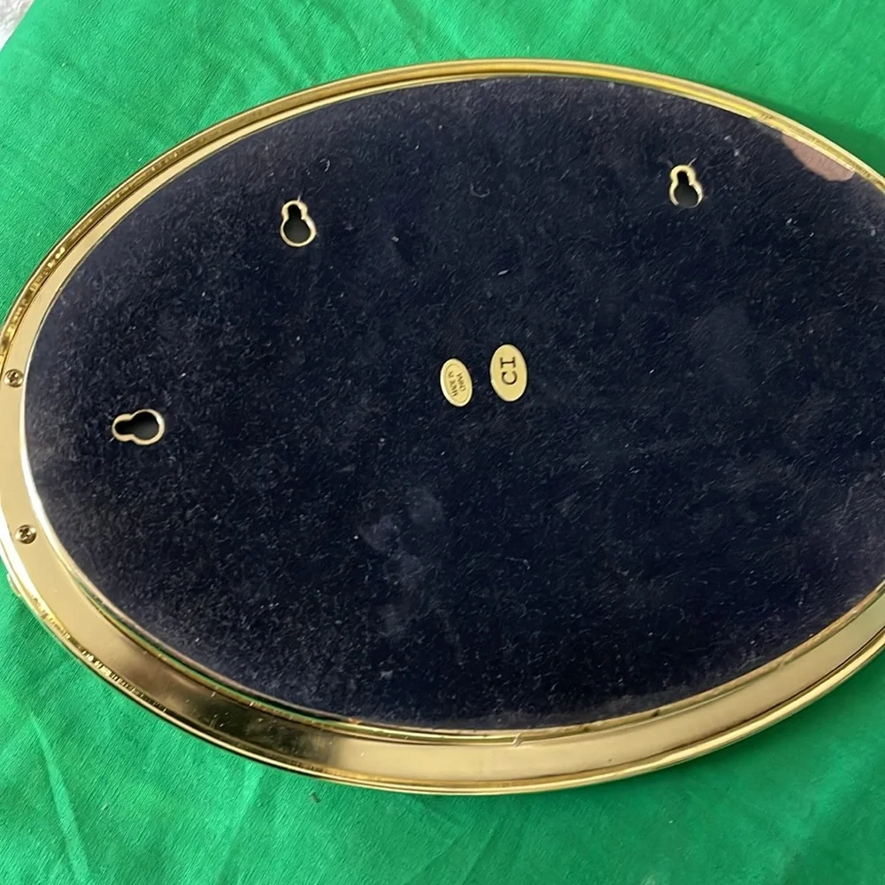 Elegant Gold Oval Wall Mirror